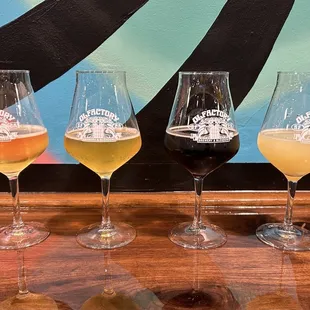 three different types of beer