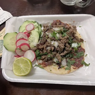 Nice looking tacos believe me taste really good too..... I recommend to stop by you get a free taco with a check in on yelp!!!!