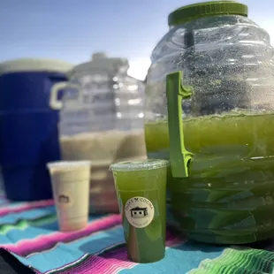 Agua Frescas, Horchata and Peppino con Limón