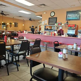 the interior of the restaurant