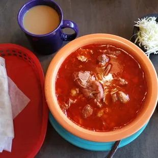 Pozole, very generous portions. Definitely another item worth your time.