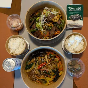Galbi and Japchae