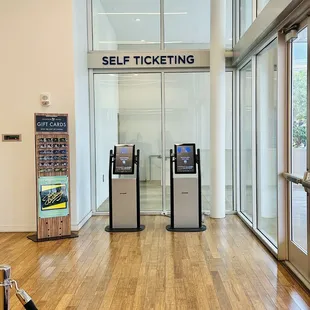 Self ticketing kiosks.