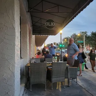 Olio sidewalk seating