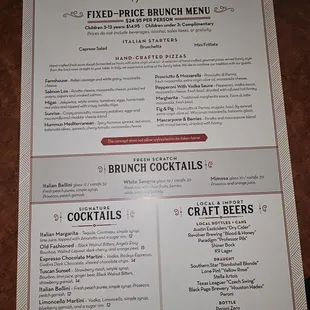 Brunch Menu