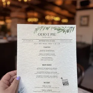 Restaurant Week January 2025