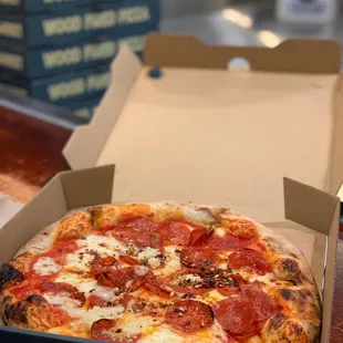 a pizza in a box