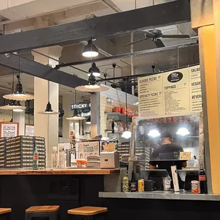 the interior of the restaurant