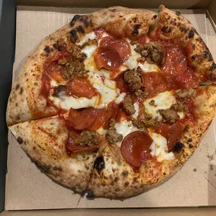 PEPPERONI AND SAUSAGE PIZZA