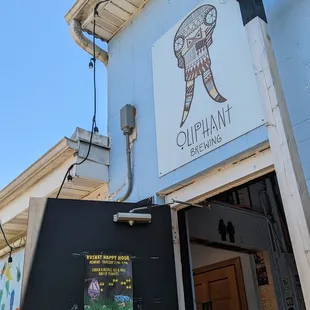 the front of the building