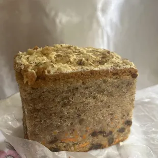 a piece of cake on a piece of paper