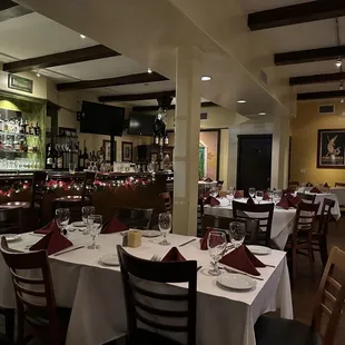 a restaurant with tables and chairs