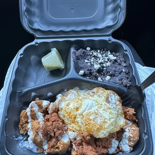 Chilaquiles w/ chorizo