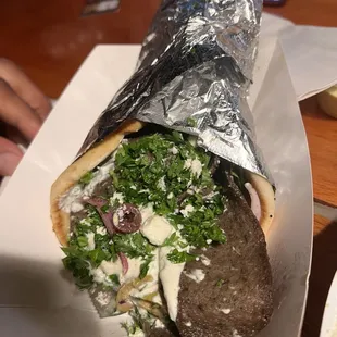 Steak shawarma gyro