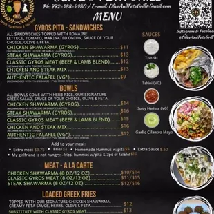 Menu August '24 from their Instagram page