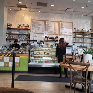 the interior of a coffee shop