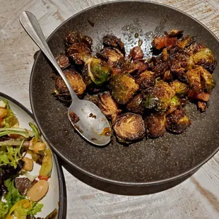 Those are the Brussel sprouts with bacon.  I&apos;d skip it next time.