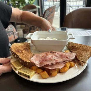 Deb poached and ham, delicious!