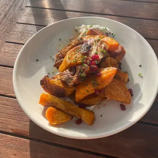 Roasted Squash and Sweet Potatoes