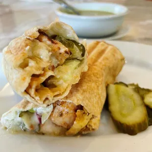 Chicken kebob sandwich