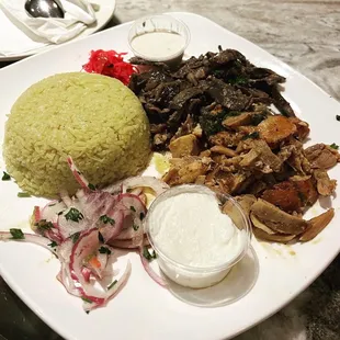 Shawarma combo platter