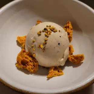 Burnt Marshmallow Ice Cream with Honeycomb Brittle