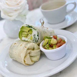Egg White Scramble turned into a burrito