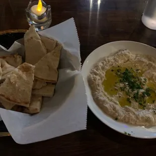 Babaganoush Dip that comes with pita bread