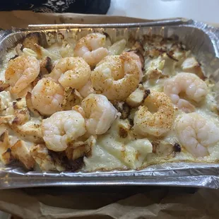 Shrimp and Chicken alfredo