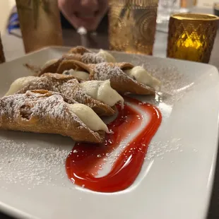 Chocolate mousse cannoli