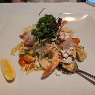 Mediterranean Pasta with shrimp