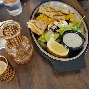 Chicken Souvlaki Plate