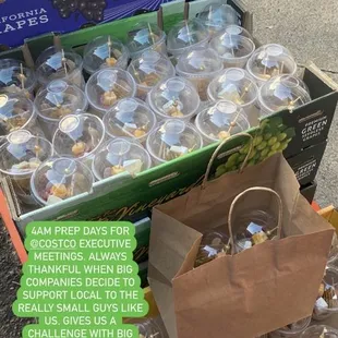 Todays final delivery of 180 mini cups