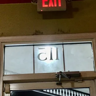 Dust and cobwebs above the door.