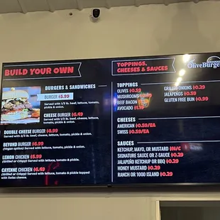 Build your own menu