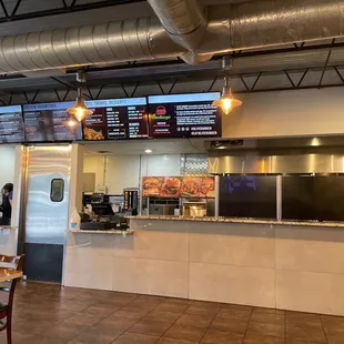 the inside of a restaurant