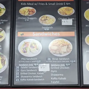 menu, waffles