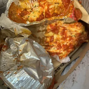 Trashed lasagna