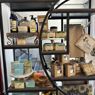 We also carry "scents for the gents" and make custom gift baskets