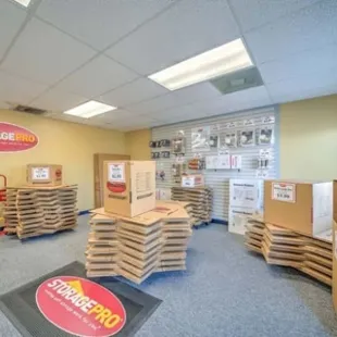 Olive Drive Self Storage office and store with all your moving supplies.