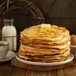 a stack of pancakes