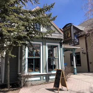 the front of the restaurant