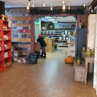 the inside of a grocery store