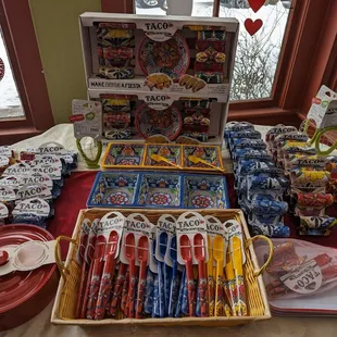 a variety of valentine's day treats