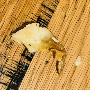 Rotten lettuce from salad (luckily the only piece from 2 bowls)