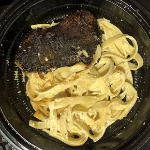 Steak and Fettuccine Alfredo