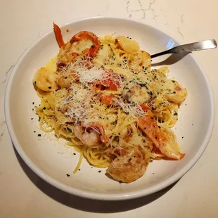 Chicken &amp; Shrimp Carbonara