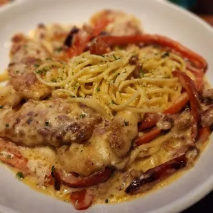 Chicken carbonara...double on chicken