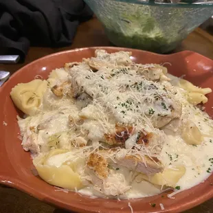 Chicken Asiago Tortelloni Alfredo with Grilled Chicken