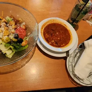 My never ending soup and salad